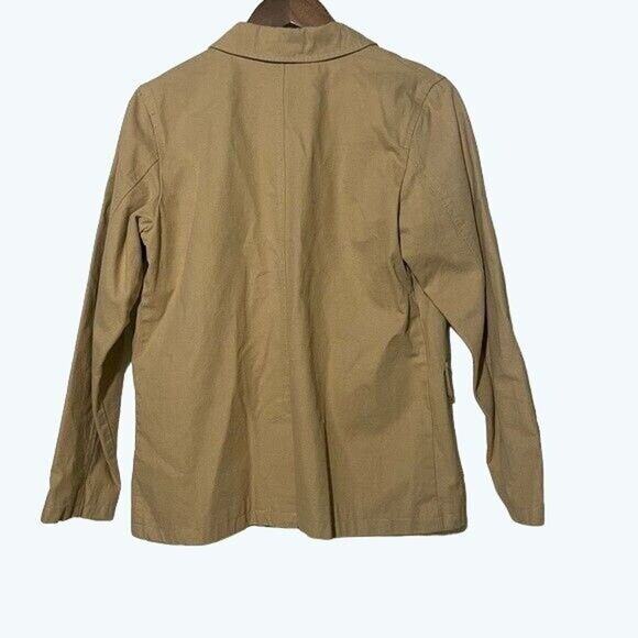 Denim & Co. · Small · Utility Jacket · Khaki with Floral-Print Interior - Picture 7 of 7